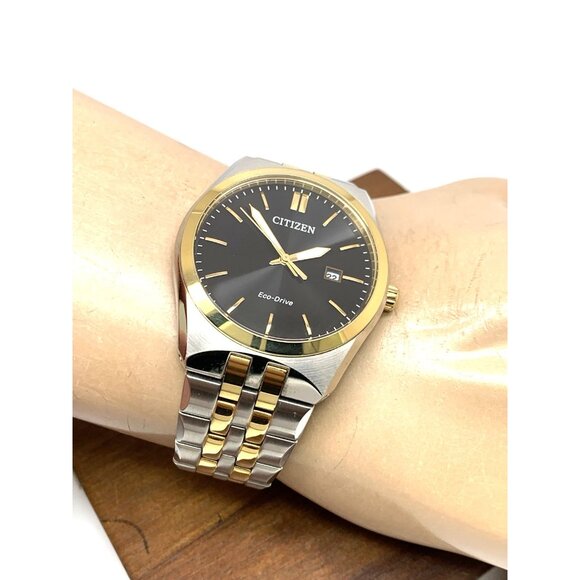 Citizen Mens Watch BM7334-58E Eco Drive Black Dial Two Tone Stainless Steel 40mm - Picture 6 of 15